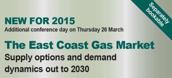 East Coast Gas Market  conference day on demand and supply challanges to 2030